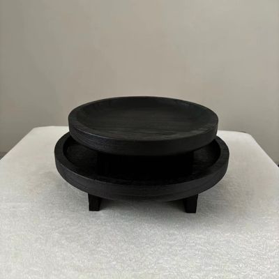 Logo personnalisé Tabouret de bois acceptable pour les plats de cuisson Pans en couleur de bois naturel