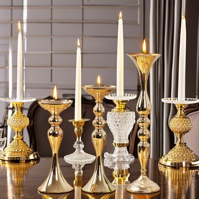 Porte-bougies romantiques en or métallique de sirène pour les décorations de table