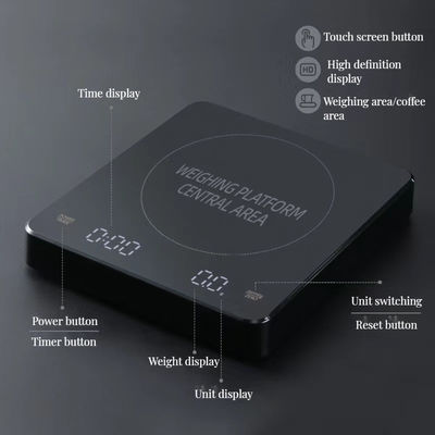 Facile à LED Balance électronique de café 1-3000g Capacité 250mAh Batterie Design minimaliste