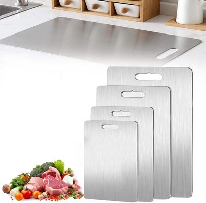 Planche à découper en bambou multifonctionnelle pour les surfaces en acier inoxydable à double face domestiques