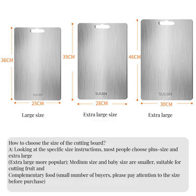Planche à découper à double face en acier inoxydable et bloc de coupe en bambou pour ustensiles de cuisine durables