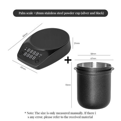 Balance à café ABS à coque haute précision avec chronomètre et charge type C pour la fonctionnalité stockée en bambou