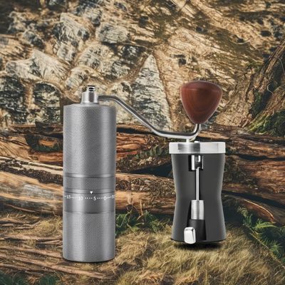 25g Capacité Moulin à expresso portable C2 Poignée en bois Utilisateurs de cuisine avec boîte cadeau