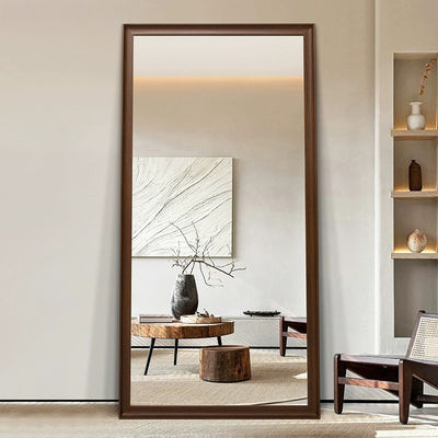 Chambre à coucher et salon décoratif miroir LED en verre avec commutateur tactile 5 mm pleine longueur