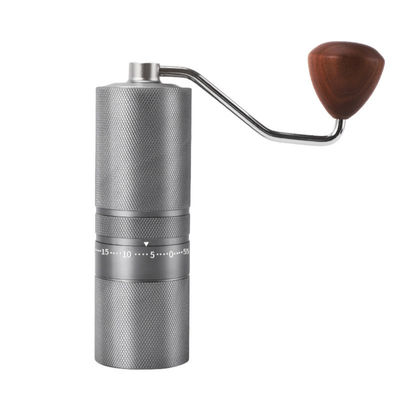 Manche manuelle de bois en acier inoxydable Moulin à expresso Alliage C2 pour outils à café-thé
