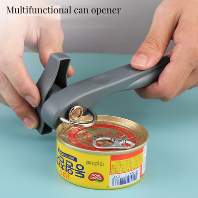 Ouvre-boîtes en acier inoxydable durable sans effort avec conception de bouton de virage et logo personnalisable