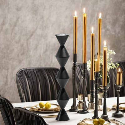 Occasion de la Saint-Valentin Candelabre métallique à la courge en fer pour la décoration de maison européenne de luxe