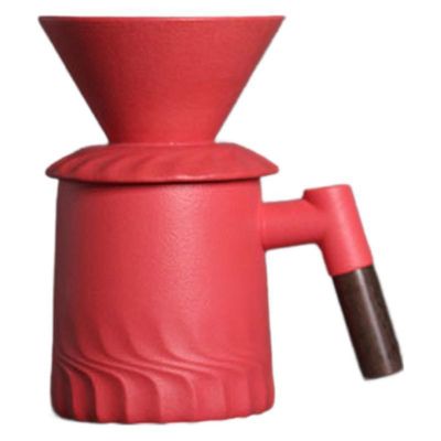 500ml Capacité moderne vintage mat noir artisanal céramique goutte-à-goutte Set manuel verser sur la cafetière