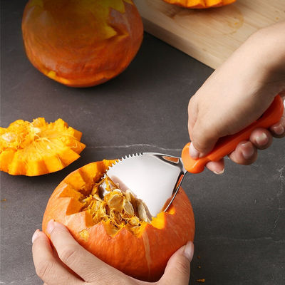 Kit de sculpture de citrouille d'Halloween en 10 pièces Outils à main en métal durables pour la sculpture de légumes