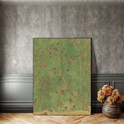 Peinture à l'huile abstraite moderne exquise à la main avec des fleurs contemporaines pour la décoration murale