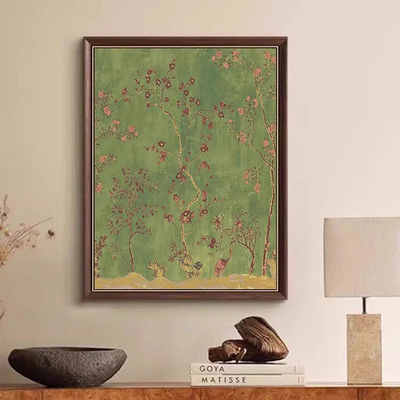 Peinture à l'huile moderne sur toile Impression numérique stylée Décoration murale de fleurs pour hôtel