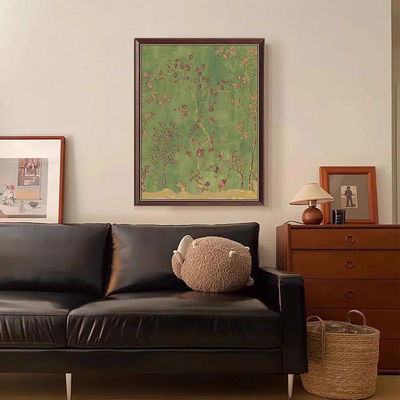 Peinture à l'huile moderne sur toile Impression numérique stylée Décoration murale de fleurs pour hôtel