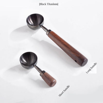 Cuillère à café avec poignée de noix de luxe et cuillères de mesure en acier inoxydable de 15 ml et 30 ml