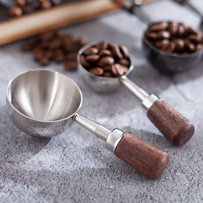 Cuillères à café en acier inoxydable de 15 ml à 30 ml avec poignée longue de noix