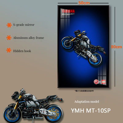 Cadre d'affichage de voiture en verre décoratif Art Déco pour mur et table en format ceinture d'échelle