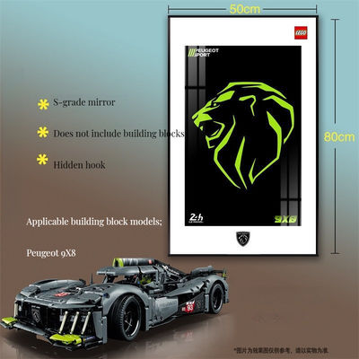 Cadre d'affichage de voiture en verre décoratif Art Déco pour mur et table en format ceinture d'échelle