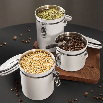 Contenant de stockage de grains de café en acier inoxydable multifonctionnel avec logo personnalisé 1500ml