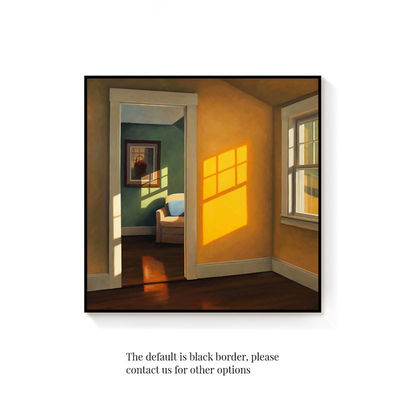 Scène de la fenêtre de la nature morte "Sunshine" avec cadre