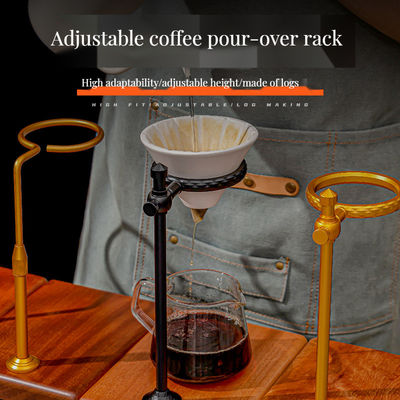 Matériaux de qualité alimentaire de la station de goutte à goutte en bois massif pour la cafetière à verser
