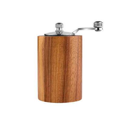 Moulin à graines de lin à manivelle pour ménage à couleur réglable en bois naturel avec moulin à sel et poivre rechargeable