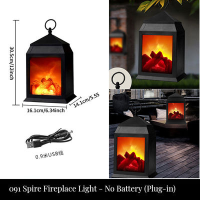 Produit pour la lampe de mur LED de Noël batterie tactile lampe à huile de flamme Matériau plastique en rose