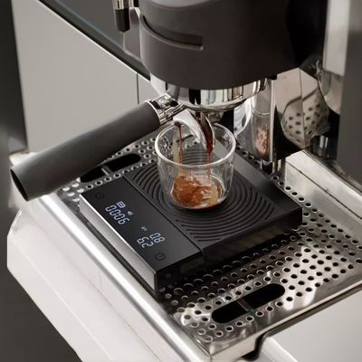 Black Mirror Design Balance de poids de café pour la cuisine 2 kg Capacité et alimentation USB