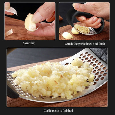 Logo personnalisé facile de nettoyer les gadgets de cuisine en bambou Minceur pour le gingembre et l'ail trancheur