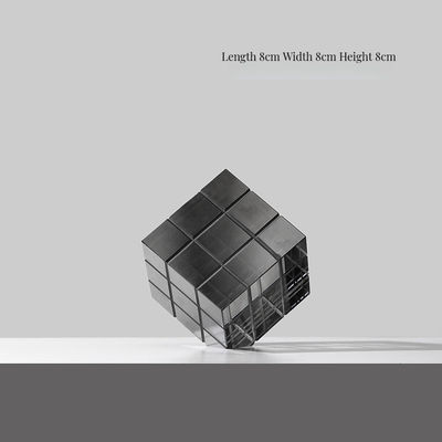 Art déco contemporain irrégulier Rubik's Cube Glass Knick-Knack pour la décoration de la maison et du bureau
