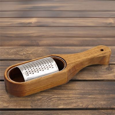 Cuisine rustique rangement Crème à fromage pour légumes Grilleuse à bois d'acacia faite à la main