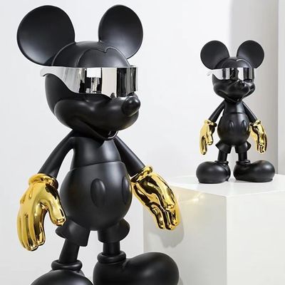 Ornements en céramique à base de Mickey Mouse blanc blanc multifonctionnel pour le design cyberpunk moderne
