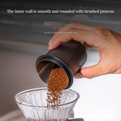 Coupe de dosage de café en acier inoxydable sculpté moderne pour la distribution de poudre sans mains