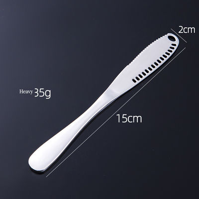 Couteau à beurre en acier inoxydable en argent plaqué en titane à manche longue de beurre de confiture Spatula Crème de décoration de vaisselle de table occidentale
