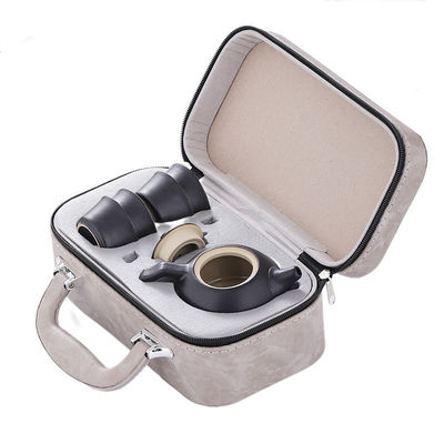 Personnaliser le logo Acceptable Modern Luxury Ceramic Travel Tea Set avec plateau de thé portable