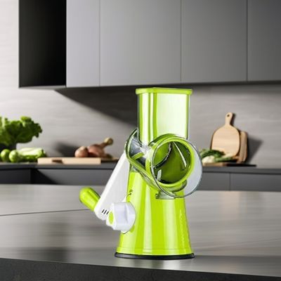 Coupeuse de légumes à trois en un à tambour à main rotative multifonctionnelle coupeuse pour couper