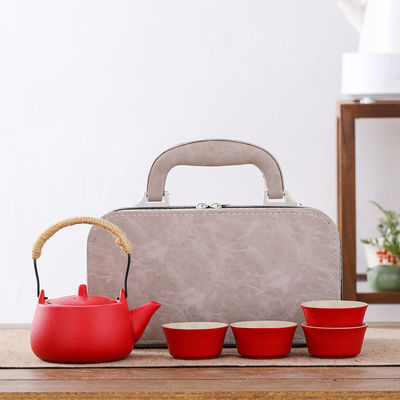 Set de thé de voyage en plein air de style moderne avec logo personnalisable et porcelaine durable