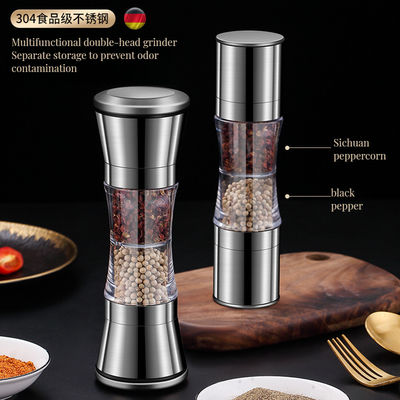 BAMBOO 304 en acier inoxydable broyeur manuel d'épices de poivre pour poivre fraîchement broyé cumin sel de mer