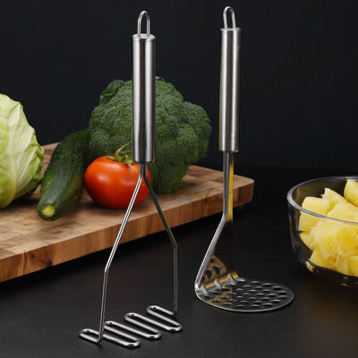 Presses à purée de pommes de terre en acier inoxydable et en bambou pour les aliments pour bébés