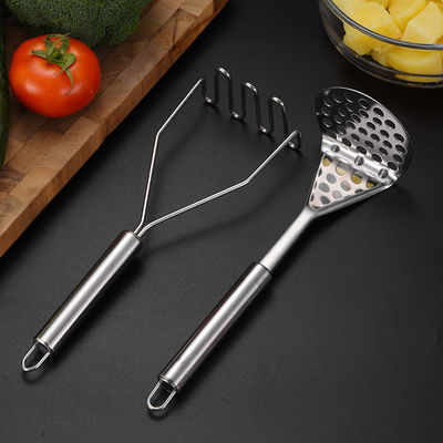 1 pièce machine à pommer les pommes de terre en acier inoxydable en bambou pour les accessoires de cuisine de purée de légumes