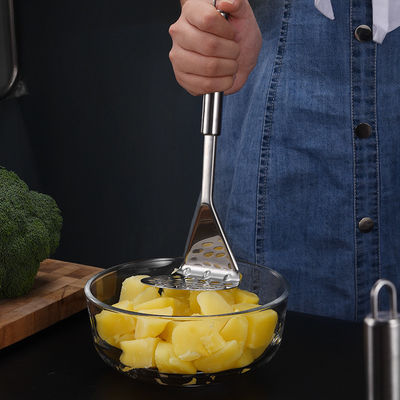 1 pièce machine à pommer les pommes de terre en acier inoxydable en bambou pour les accessoires de cuisine de purée de légumes