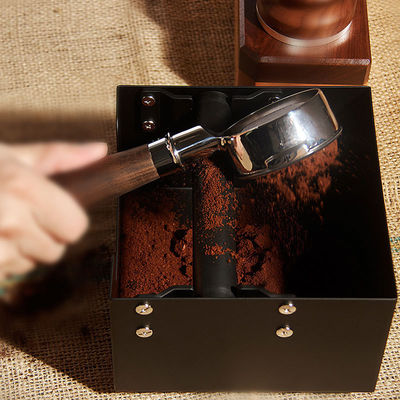 Boîte de frappe cuboïde en acier inoxydable en silicone amovible pour outils de café et de thé