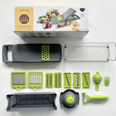 15 pièces multi-fonctionnelle de bambou à main trancheuse pour les légumes et les fruits d'oignon