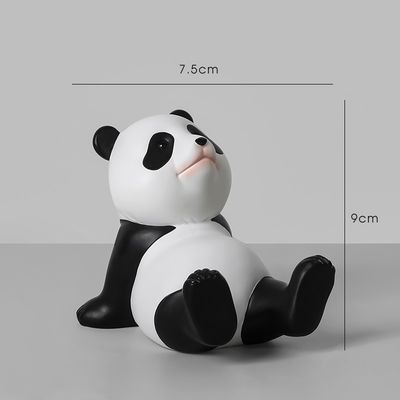 Stand de style art déco à thème panda en résine de bambou réglable pour téléphones et tablettes