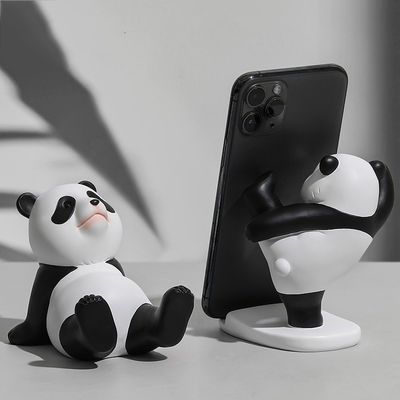 Design Art Déco Style support en résine de bambou pour téléphones et tablettes avec un design de panda