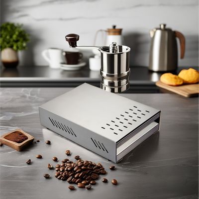 Outils pour le café et le thé type tiroir épaissie en acier inoxydable contenant de café avec bâton