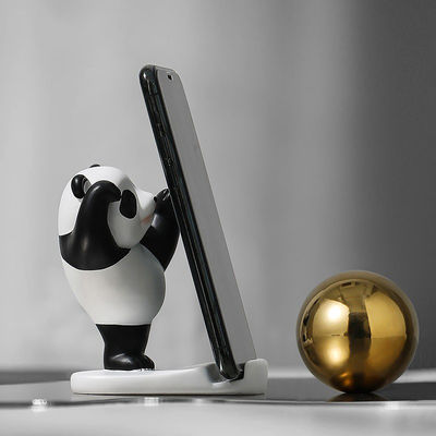 Téléphones intelligents et tablettes Tableau monté sur le mur Taille personnalisée Cute Panda Bamboo Phone Stand