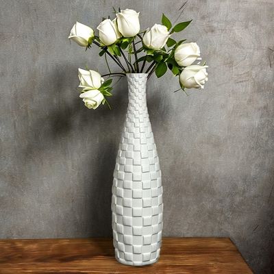 Vase à coquille blanche haute moderne Exquise mère de perle Décoration pour l' intérieur