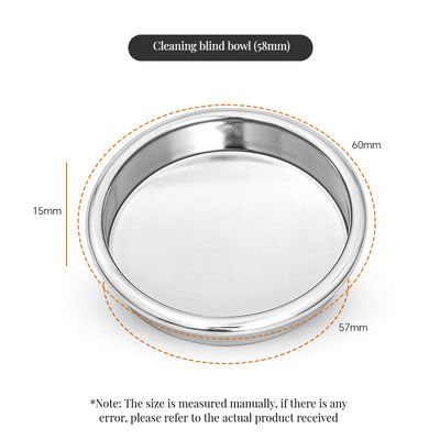 Coupe aveugle en acier inoxydable de 58 mm machine à café machine à nettoyer panier style de conception classique