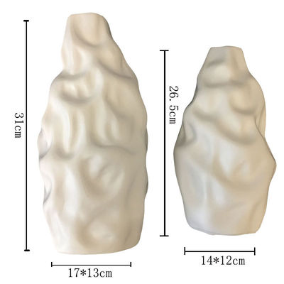 Vase de fleurs en porcelaine argentée sur mesure moderne pour la décoration de l'hôtel