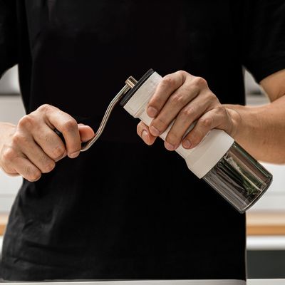 Utilisateur manuel moulin à grains de café avec réglage externe et logo personnalisé