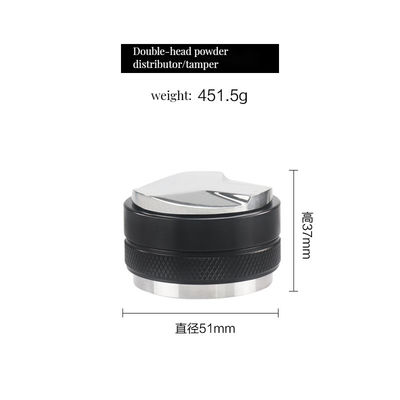 Équipement de nivellement de grains de café en acier inoxydable de 51 mm avec double tête